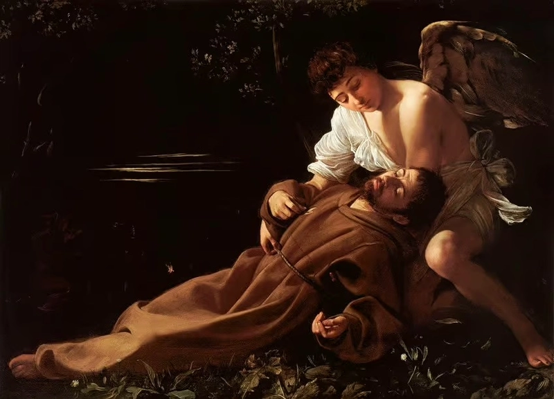Caravaggio's masterpiece depicting Saint Francis in divine ecstasy, symbolizing the empath