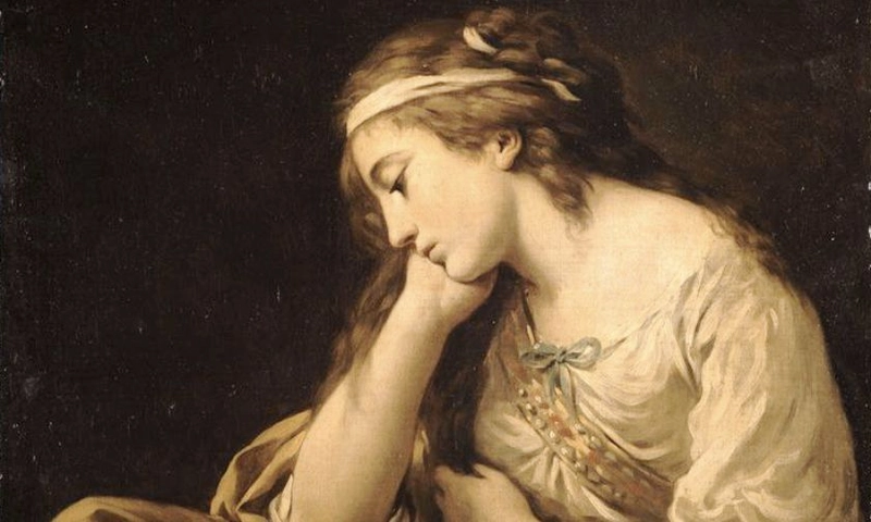 La Mélancolie painting by Louis-Jean-François Lagrenée used to symbolize narcissistic abuse